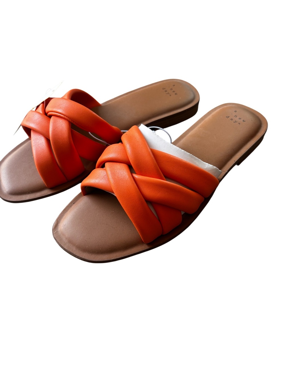 Women's Braided Slide sandals in Orange size 9.5